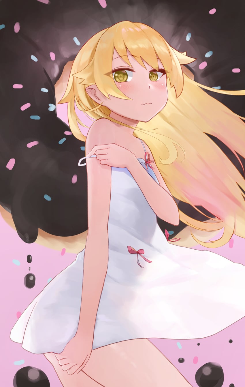 oshino shinobu (monogatari and 1 more) drawn by kuki