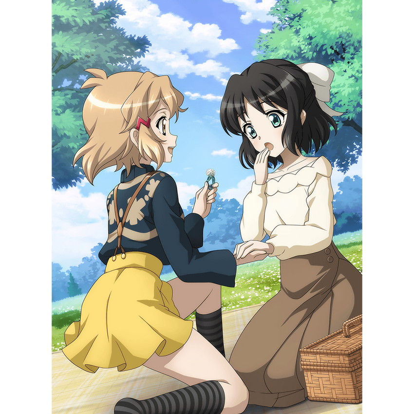 tachibana hibiki and kohinata miku (senki zesshou symphogear and 1 more)