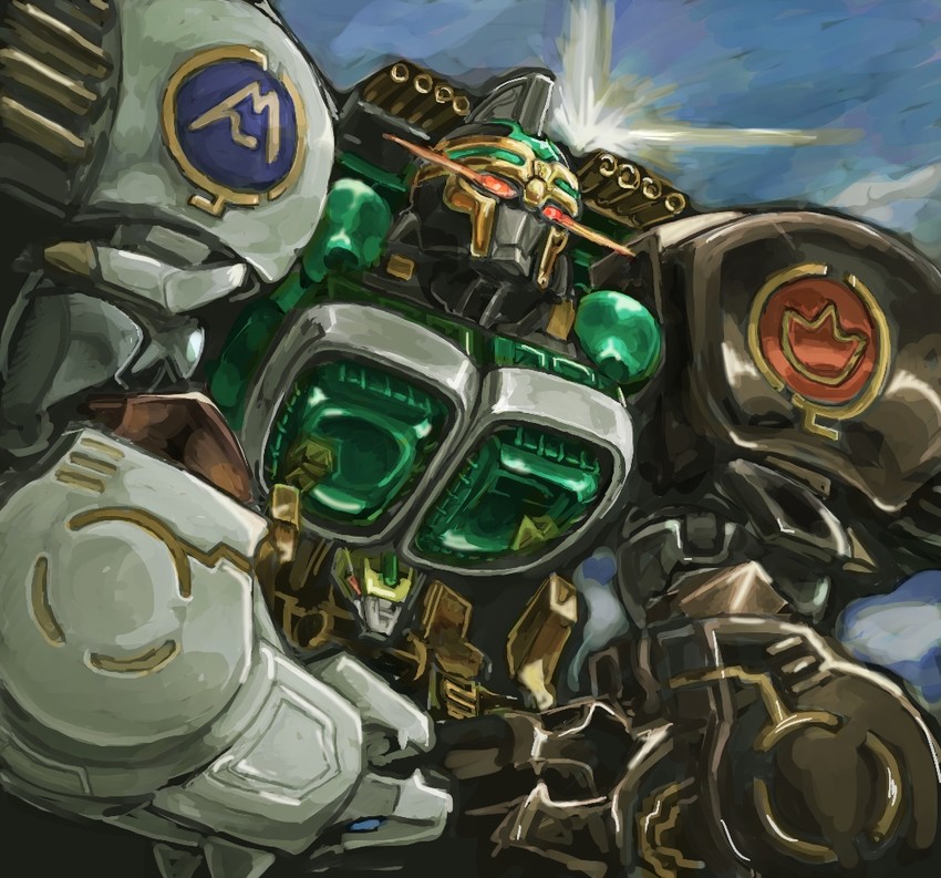 gaomuscle (super sentai and 1 more) drawn by cue_(seihattou)