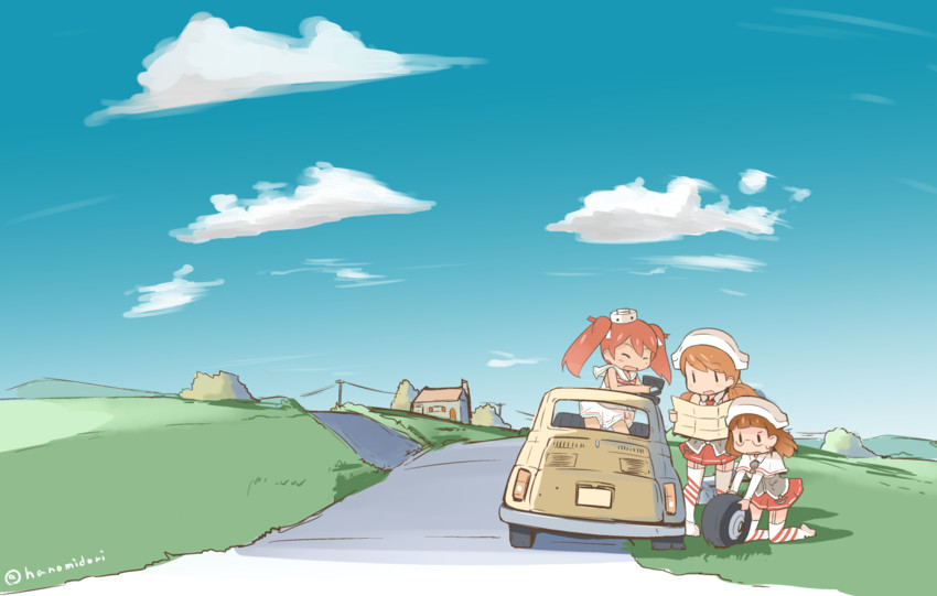 libeccio, littorio, and roma (kantai collection) drawn by hanomido