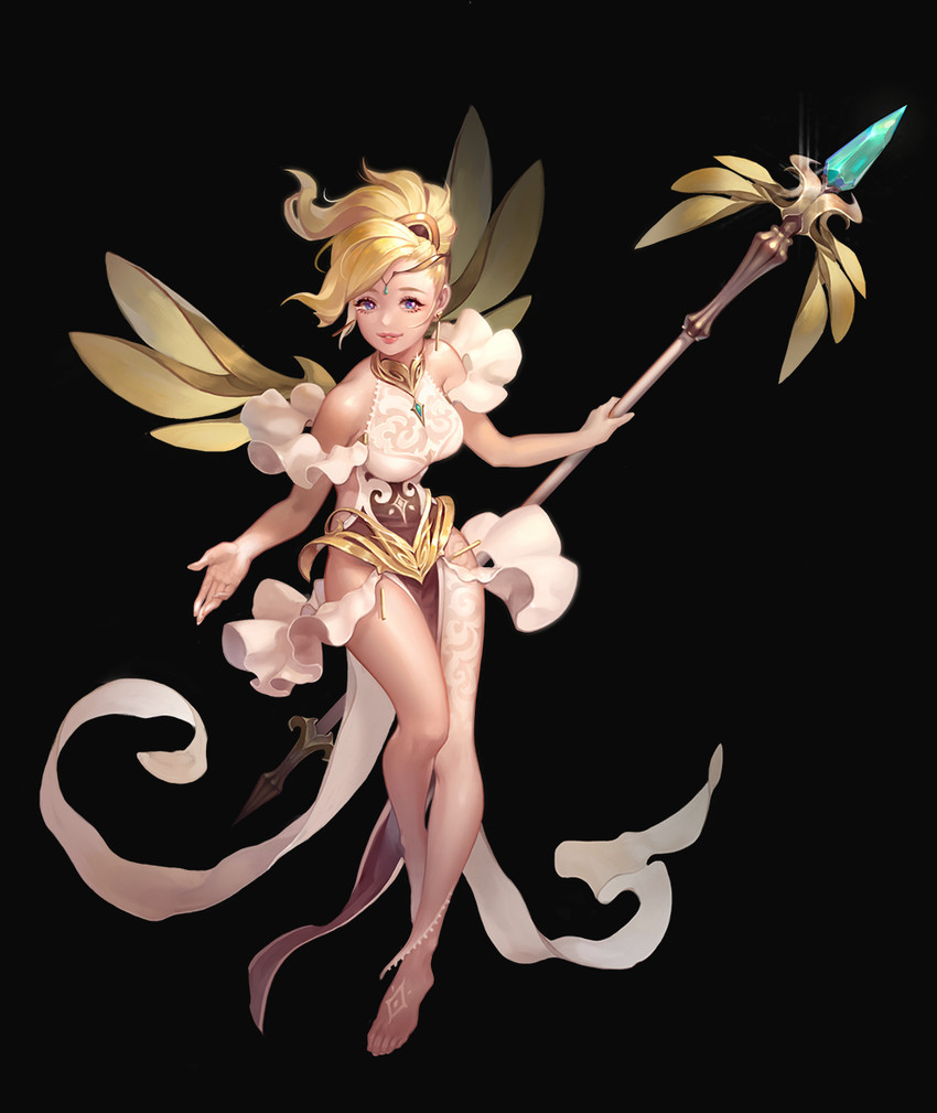 mercy (overwatch and 1 more) drawn by hanon_noa