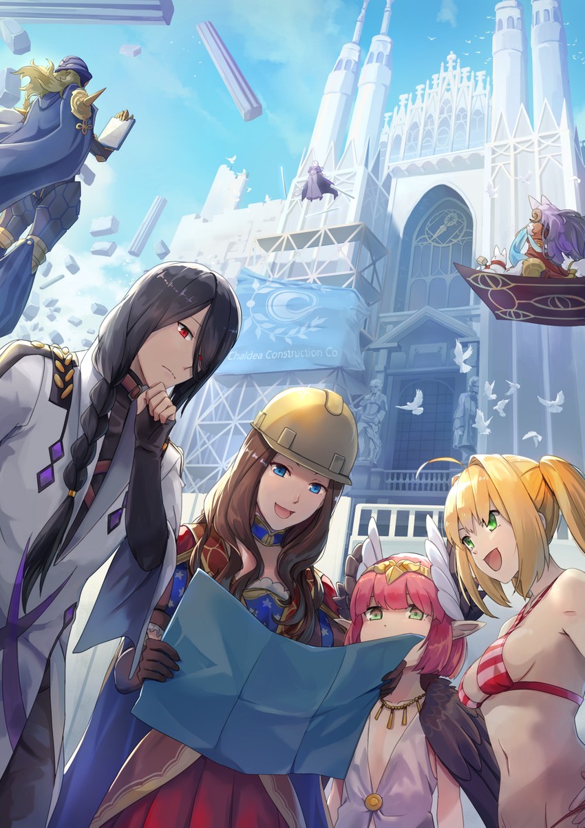 nero claudius, leonardo da vinci, medea, circe, queen of sheba, and 4 more (fate and 2 more) drawn by hsin