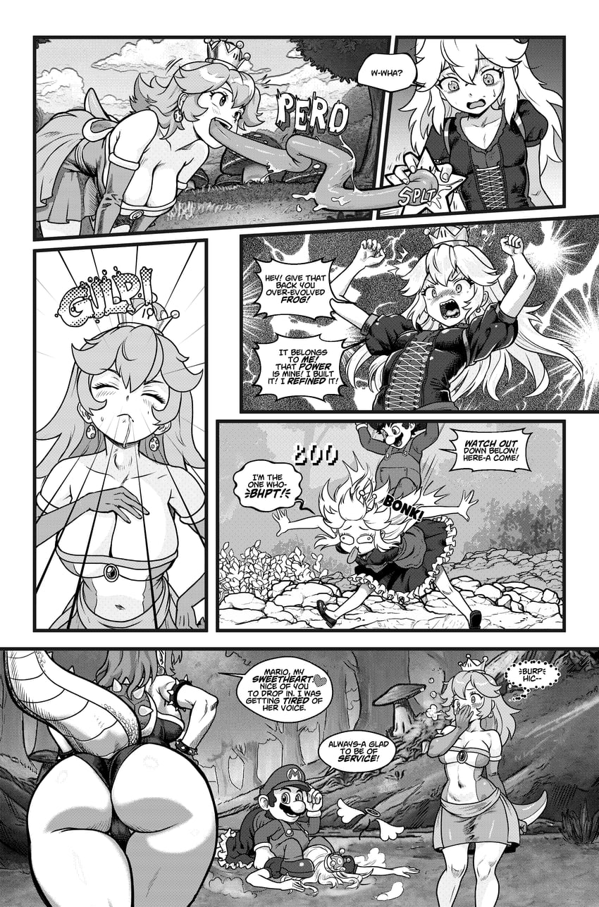 mario, bowsette, yoshi, princess yoshi, and jugem (mario and 1 more) drawn by tony_kuusisto