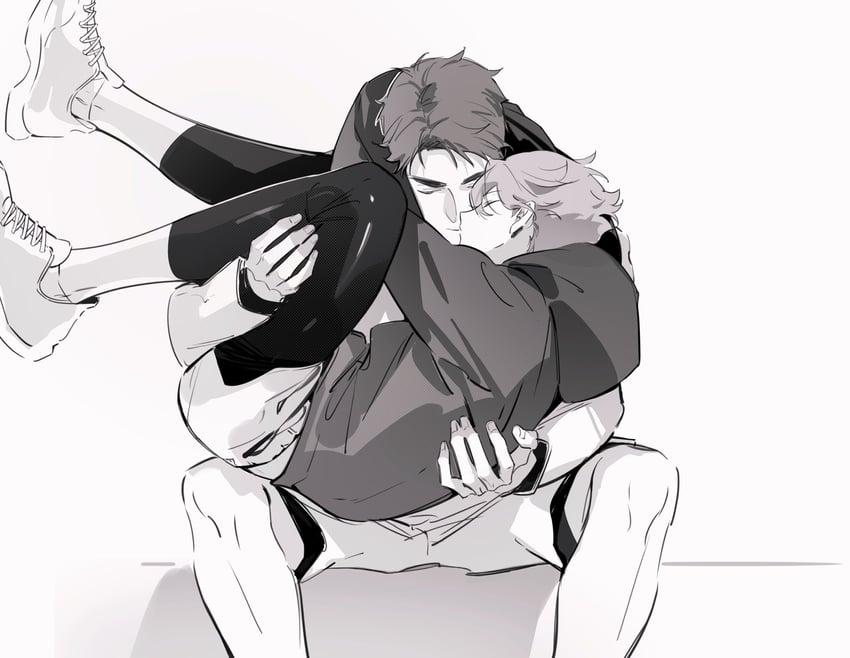 oikawa tooru and ushijima wakatoshi (haikyuu!!) drawn by fandangyu