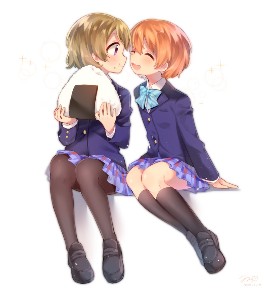 hoshizora rin and koizumi hanayo (love live! and 1 more) drawn by komachi_pochi
