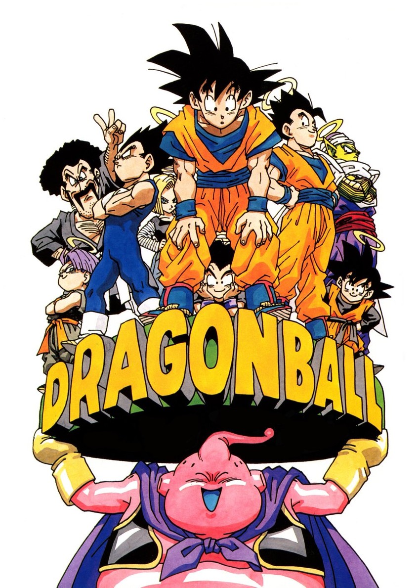 son goku, vegeta, android 18, son gohan, trunks, and 6 more (dragon ball and 1 more) drawn by toriyama_akira