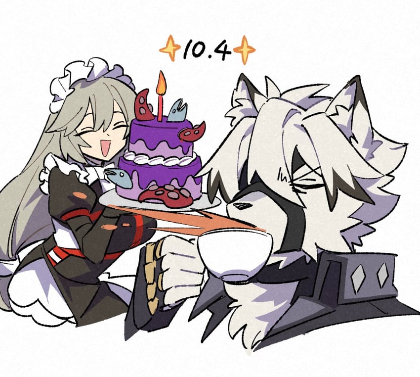 von lycaon and alexandrina sebastiane (zenless zone zero) drawn by kuhu1212