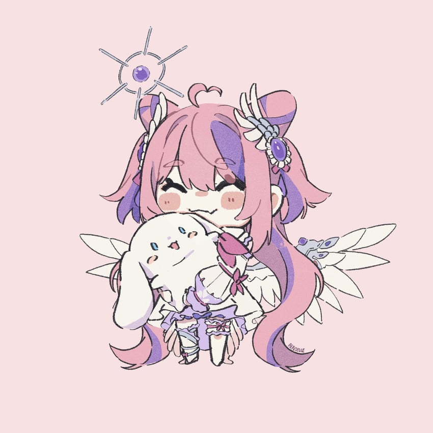cinnamoroll and ironmouse (sanrio and 2 more) drawn by aeriselle