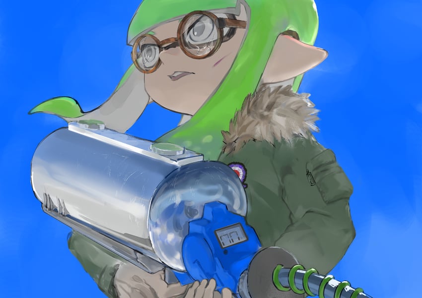 inkling player character and inkling girl (splatoon) drawn by ga4me4
