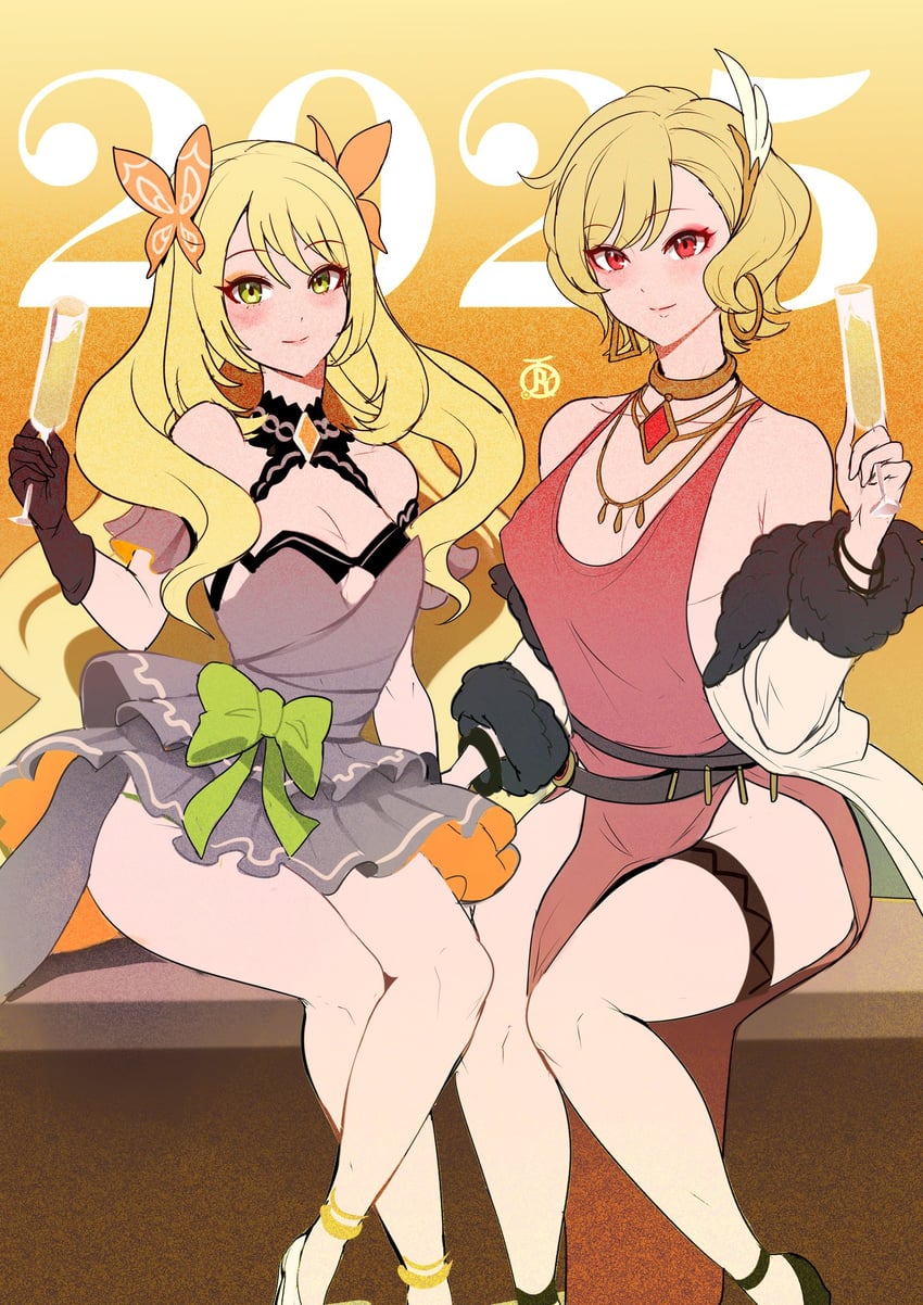 celine and citrinne (fire emblem and 1 more) drawn by revolverwing