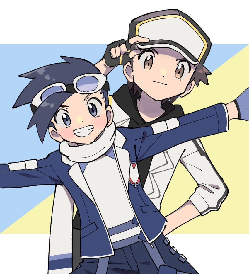 red and ethan (pokemon and 1 more) drawn by pumpkinpan