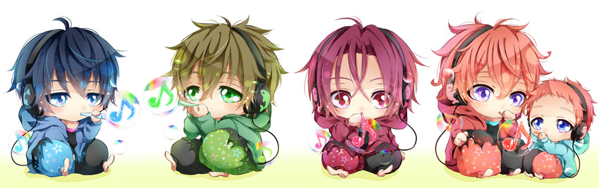 tachibana makoto, nanase haruka, matsuoka rin, shigino kisumi, and shigino hayato (free!) drawn by kaya_(hydego)