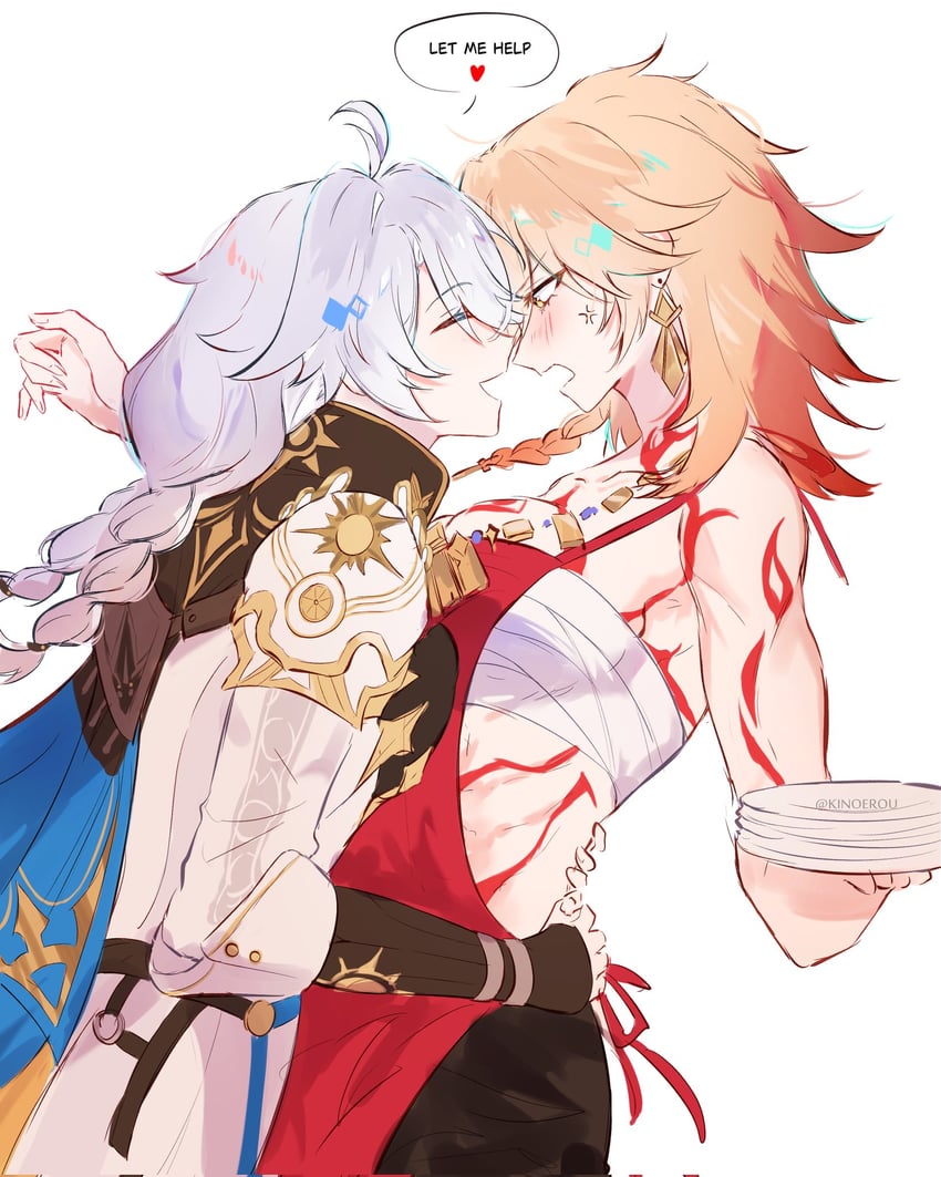 phainon and mydei (honkai and 1 more) drawn by kinoerou