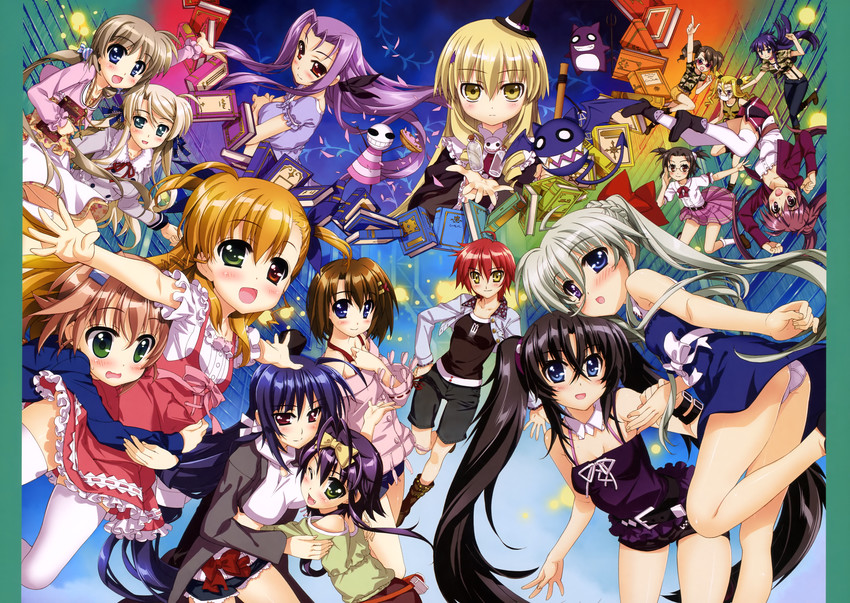 yagami hayate, vivio, einhard stratos, lutecia alpine, nove, and 13 more (lyrical nanoha and 1 more) drawn by fujima_takuya
