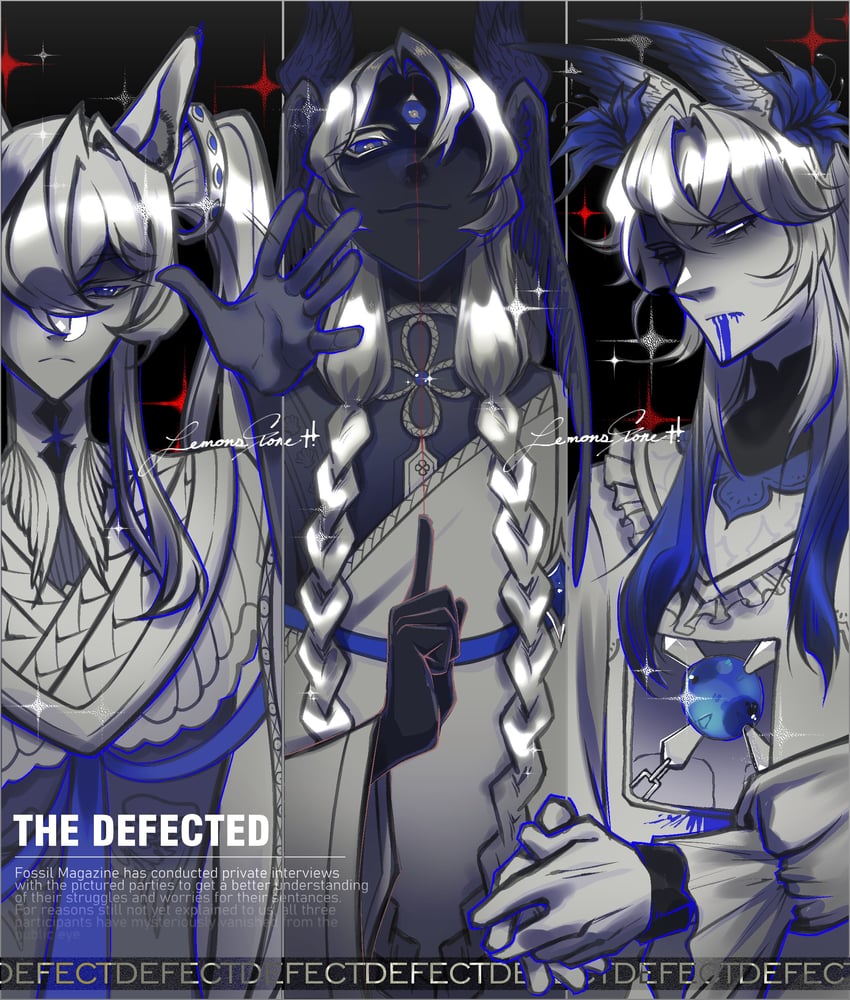 ecclesiastical seraphimae gabriel, hadraniel michael, and aeryel phanuvel (original) drawn by lemonsstone