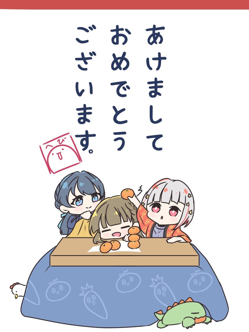 murano sayaka, yugiri tsuzuri, kachimachi kosuzu, gonzales, and peking duck (love live! and 1 more) drawn by sakari_(pear_8_ll)
