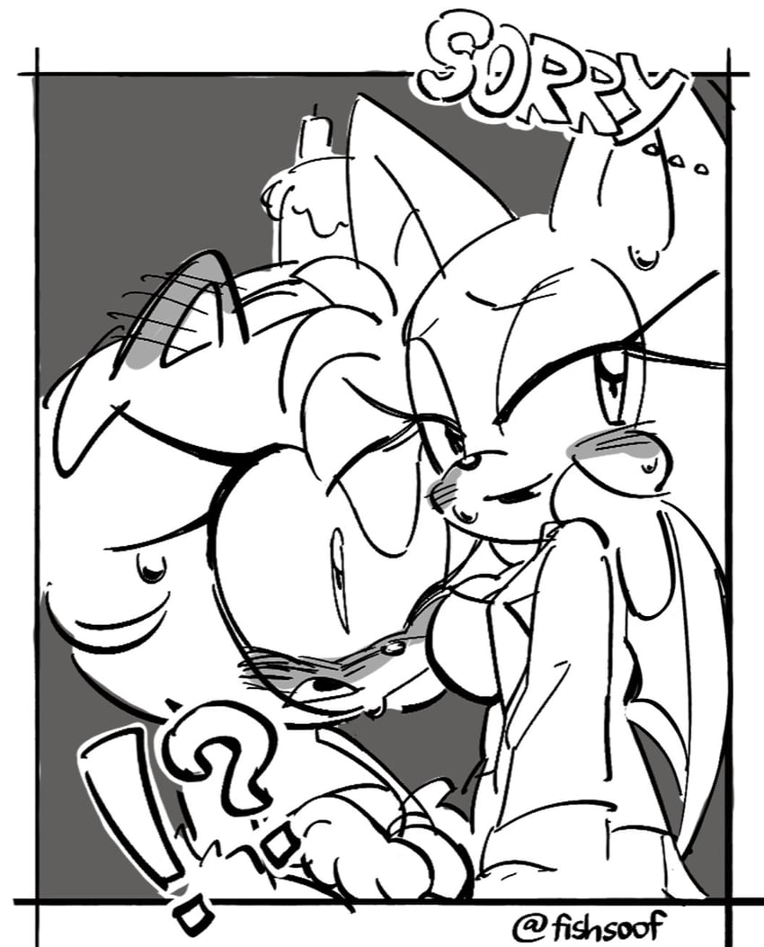 amy rose and rouge the bat (sonic) drawn by fishsoof