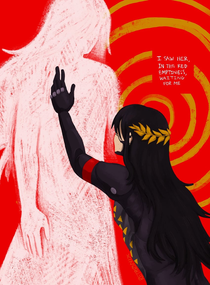 ariane yeong and falke (signalis) drawn by retr0nix