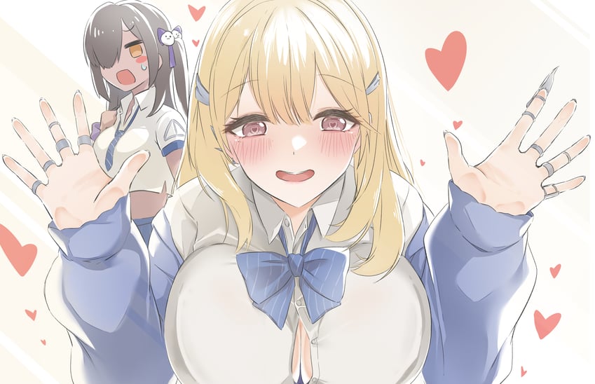 naga and tia (goddess of victory: nikke) drawn by uniazi_mikan