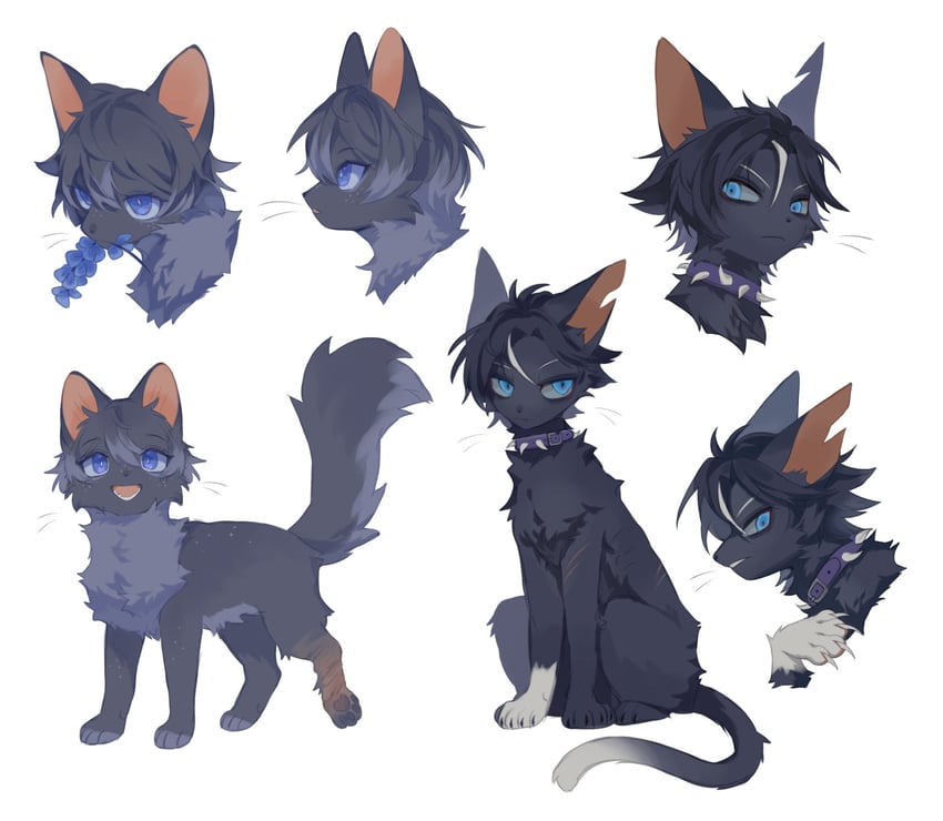 scourge and cinderpelt (warrior cats and 1 more) drawn by neku_boo