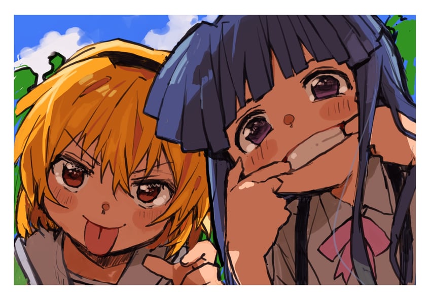 furude rika and houjou satoko (higurashi no naku koro ni) drawn by nuancho