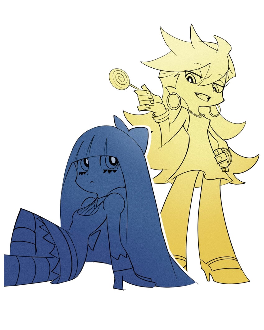 stocking and panty (panty & stocking with garterbelt) drawn by psylduck
