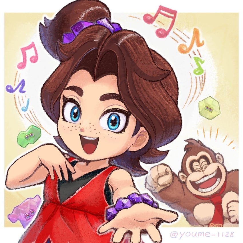 donkey kong and pauline (donkey kong and 1 more) drawn by suruga_kanade