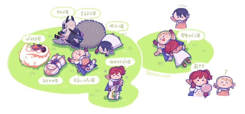 kiran, sharena, alfonse, ratatoskr, thrasir, and 1 more (fire emblem and 1 more) drawn by mushi_rags