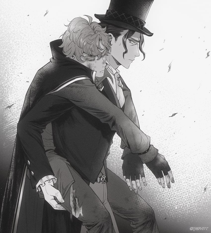 barok van zieks and herlock sholmes (ace attorney and 1 more) drawn by kaze_(yznyttdgs)