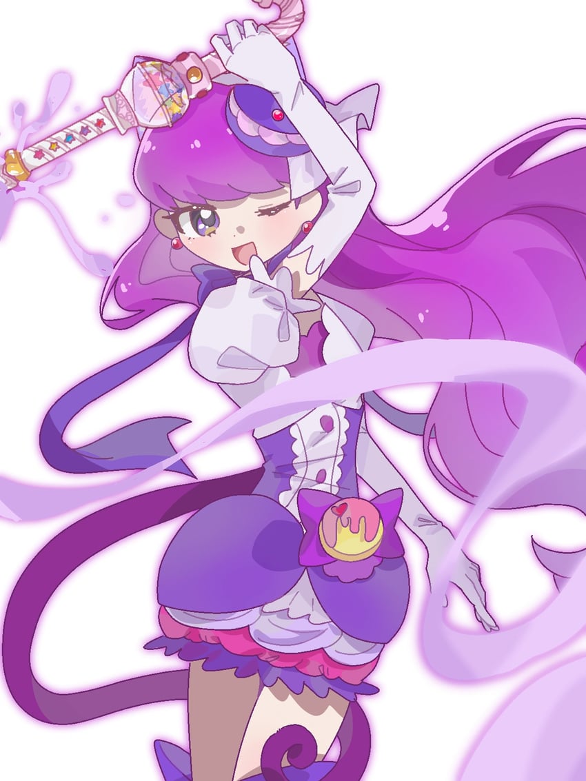 kotozume yukari and cure macaron (precure and 1 more) drawn by qianwa_shi_biao
