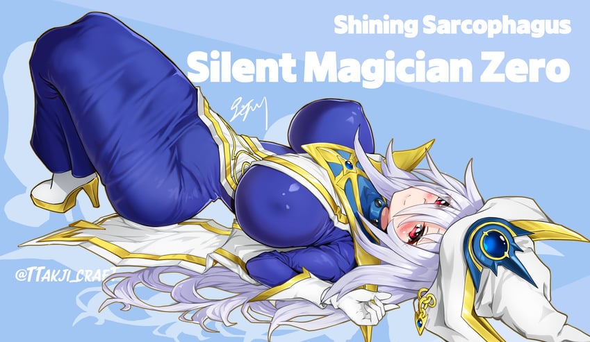 silent magician and silent magician zero (yu-gi-oh!) drawn by ttakji_craft