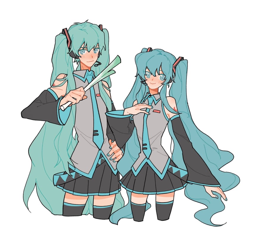 hatsune miku, eirika, and ephraim (vocaloid and 2 more) drawn by julianlynnnn