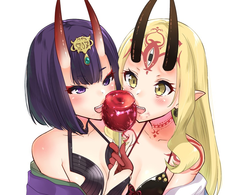 shuten douji and ibaraki douji (fate and 1 more) drawn by sarfata