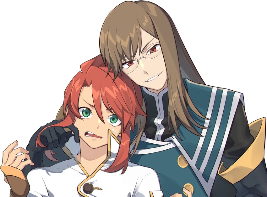 luke fon fabre and jade curtiss (tales of and 1 more) drawn by ou_negi
