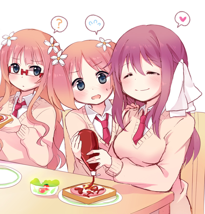 takayama haruka, sonoda yuu, and sonoda mitsuki (sakura trick) drawn by tarabagani