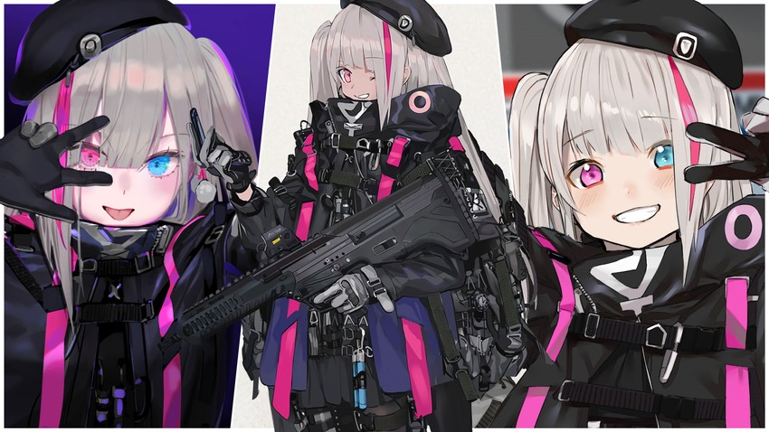 mdr (girls' frontline) drawn by pinch_(nesume) and quarter_1404