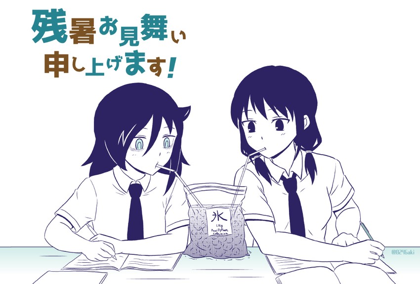 kuroki tomoko and tamura yuri (watashi ga motenai no wa dou kangaetemo omaera ga warui!) drawn by 8246aki
