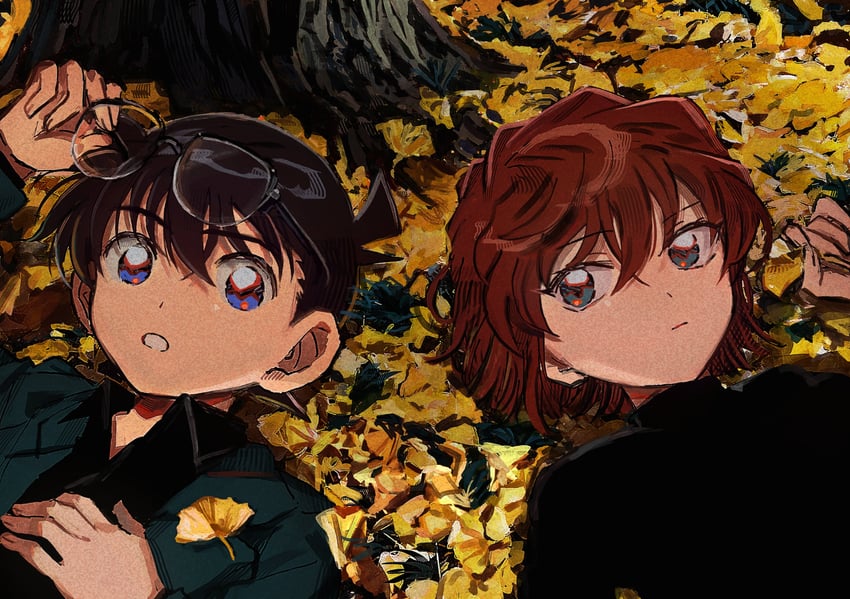 edogawa conan and haibara ai (meitantei conan) drawn by segami
