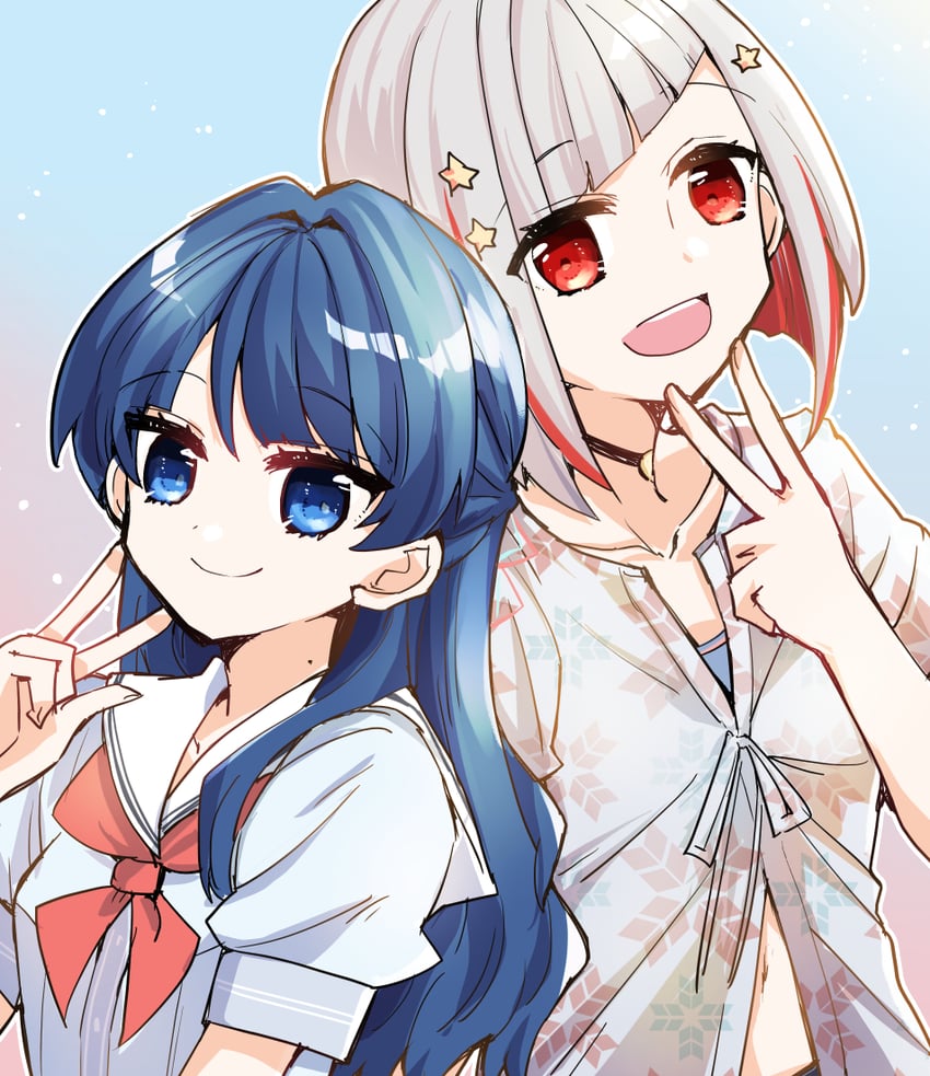 murano sayaka and yugiri tsuzuri (love live! and 1 more) drawn by kanduki_kamibukuro