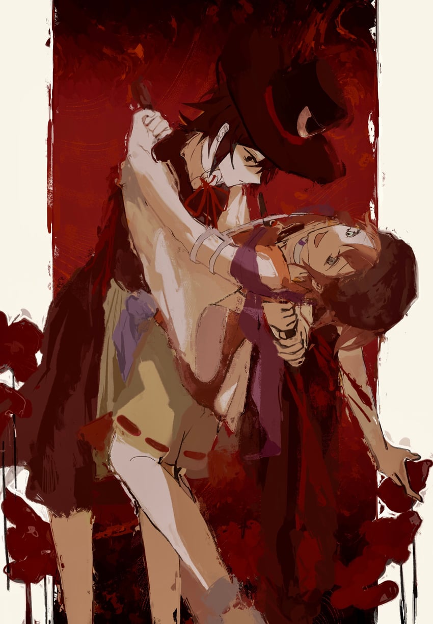 enraku tsubakura, kuzu suzumi, and cine hamal (len'en) drawn by zhou_yu_chu_xie