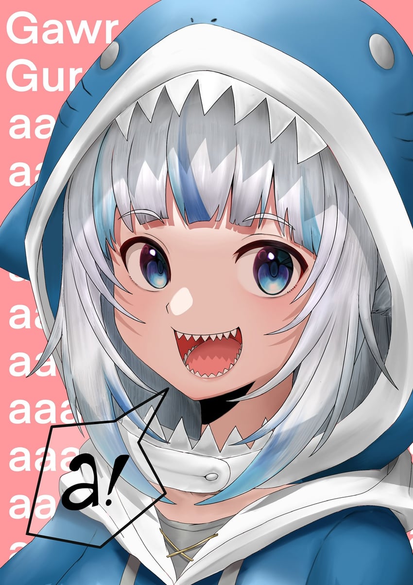 gawr gura (hololive and 1 more) drawn by ketoradenoo