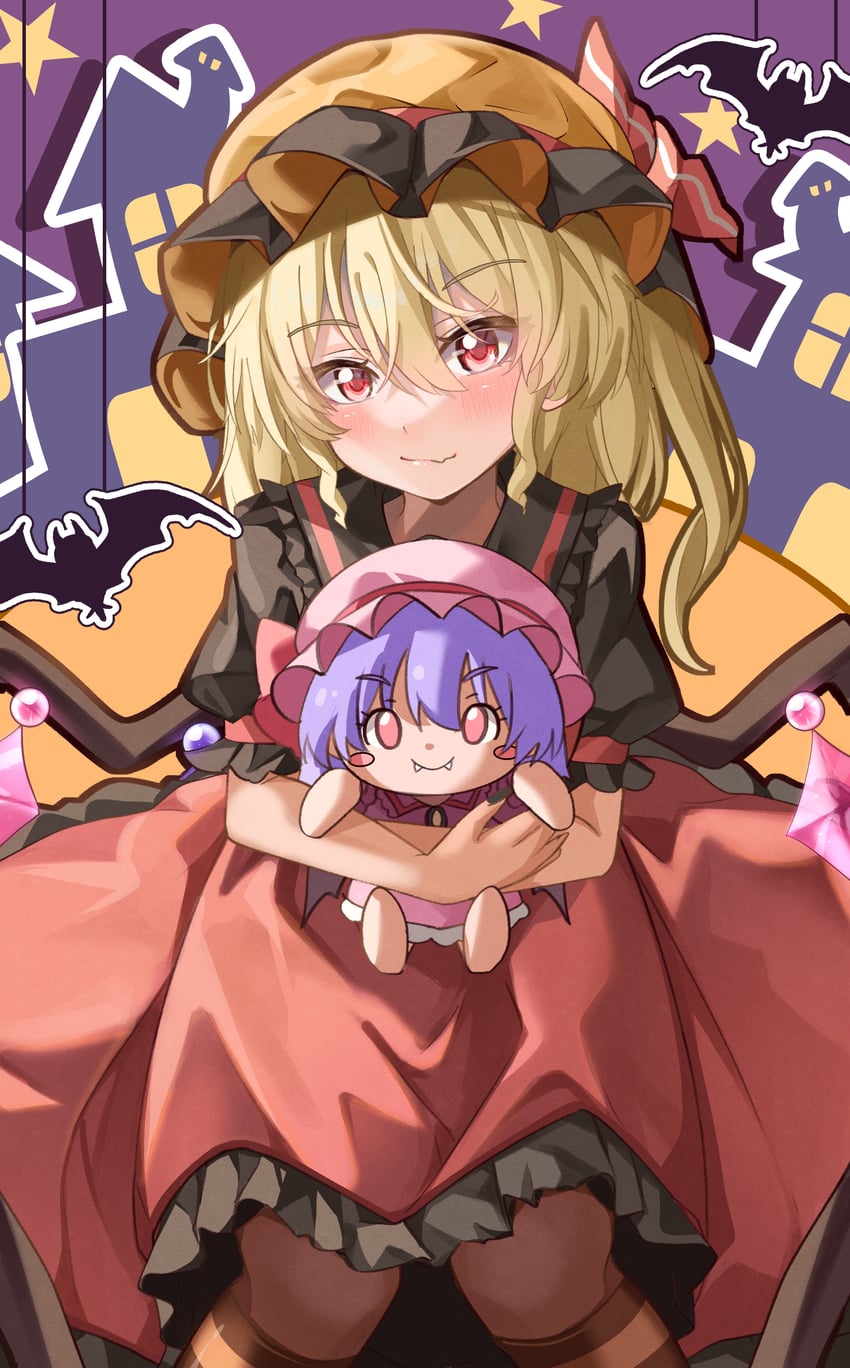 remilia scarlet and flandre scarlet (touhou) drawn by mahoro_(minase_mahoro)