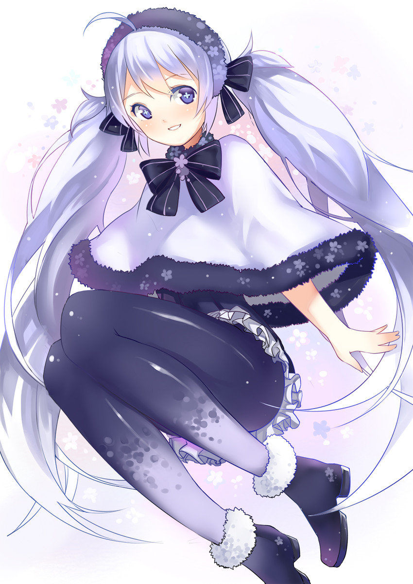 hatsune miku and yuki miku (vocaloid) drawn by sunege_(hp0715)