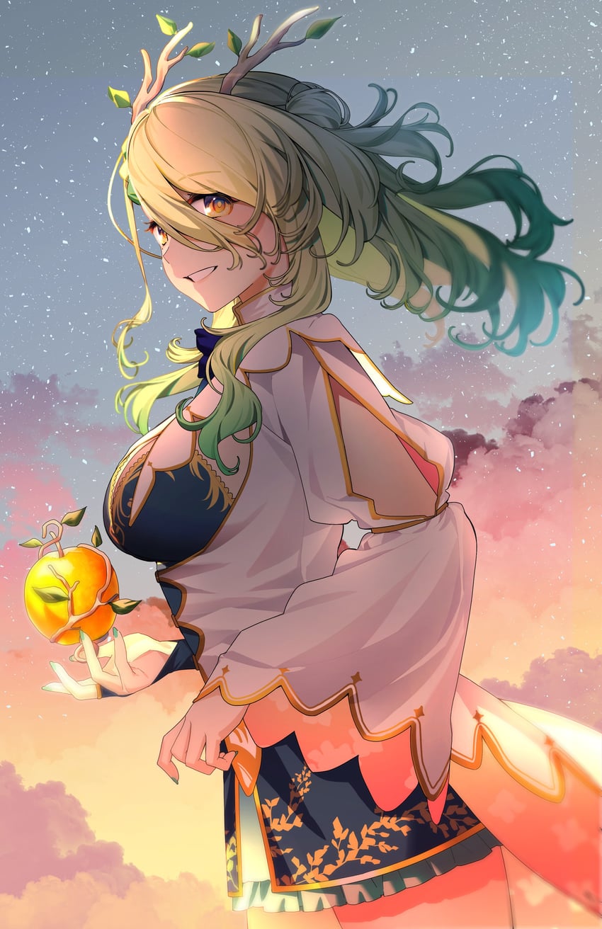 ceres fauna (hololive and 1 more) drawn by 14_(vision5032)