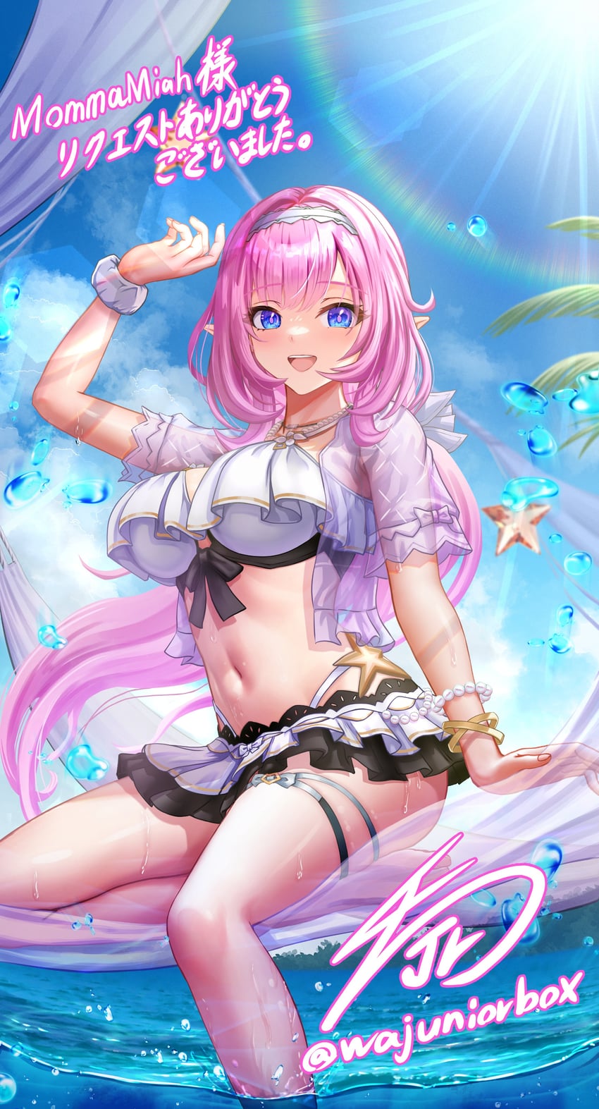 elysia (honkai and 1 more) drawn by wajuniorbox