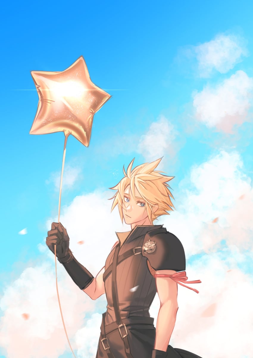 cloud strife (final fantasy and 2 more) drawn by vy7437