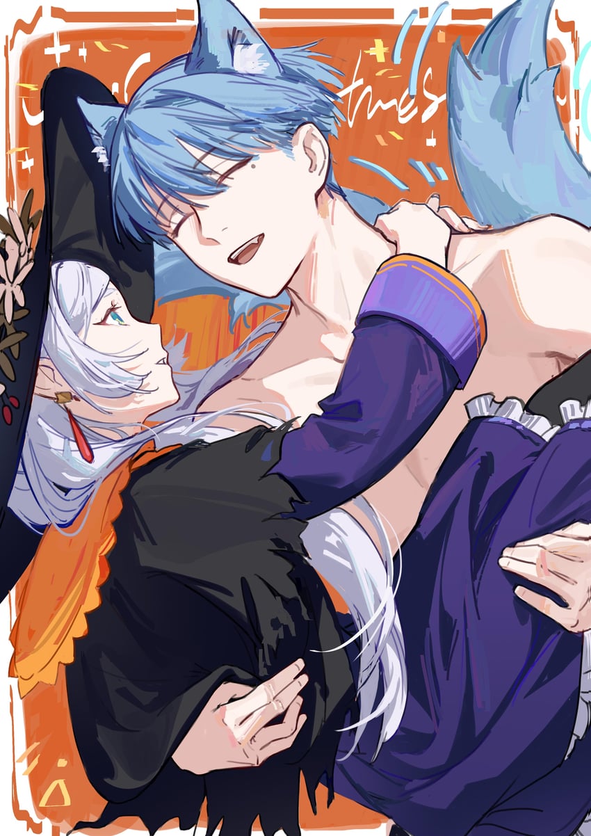 frieren and himmel (sousou no frieren) drawn by gouzhao_nanxing