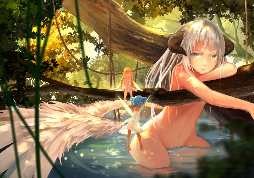 Blonde young anime outdoor