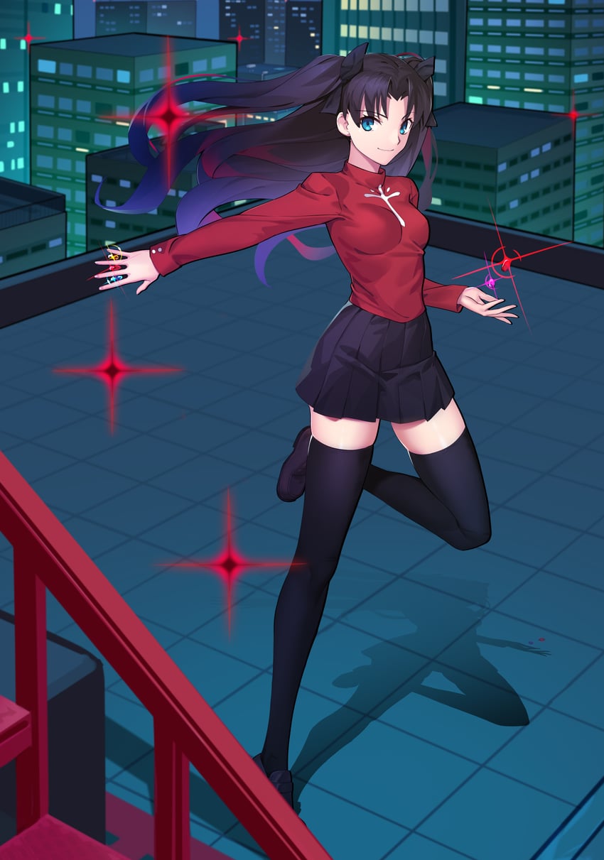 tohsaka rin (fate and 1 more) drawn by cqqz0707