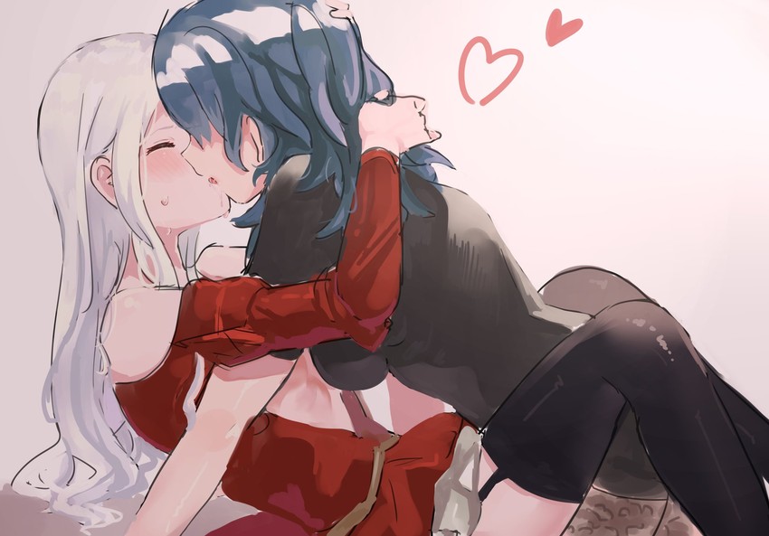 female byleth and edelgard von hresvelg (fire emblem and 1 more) drawn by sakuramotikun